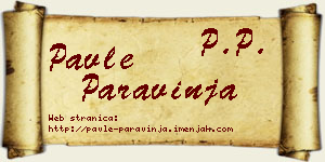 Pavle Paravinja vizit kartica